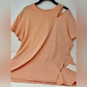 NWT - Lululemon LA Relaxed Tee - Size 8 - Heathered peach two tone